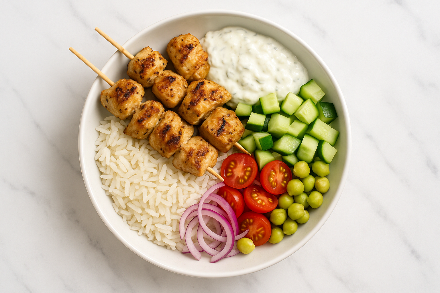 Easy Chicken Souvlaki Bowl