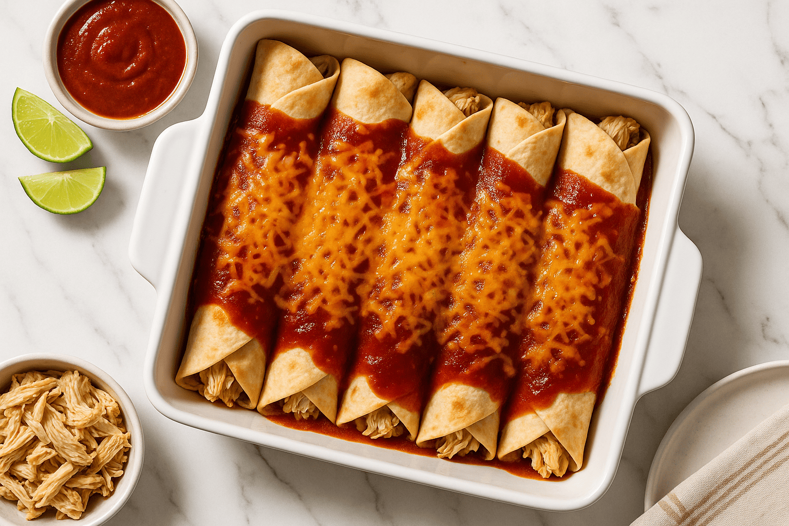 Easy Homemade Chicken Enchiladas