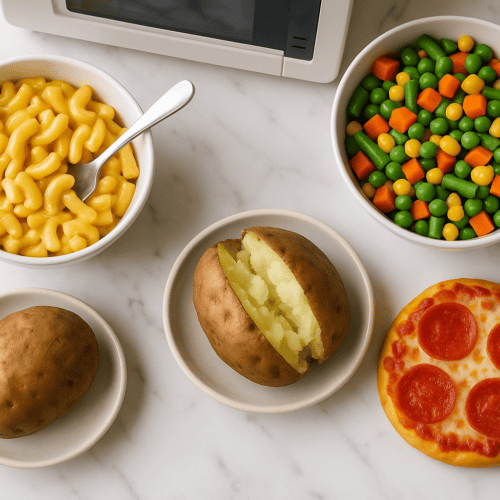 Microwave Only Dinner for Dorm Room Cooking