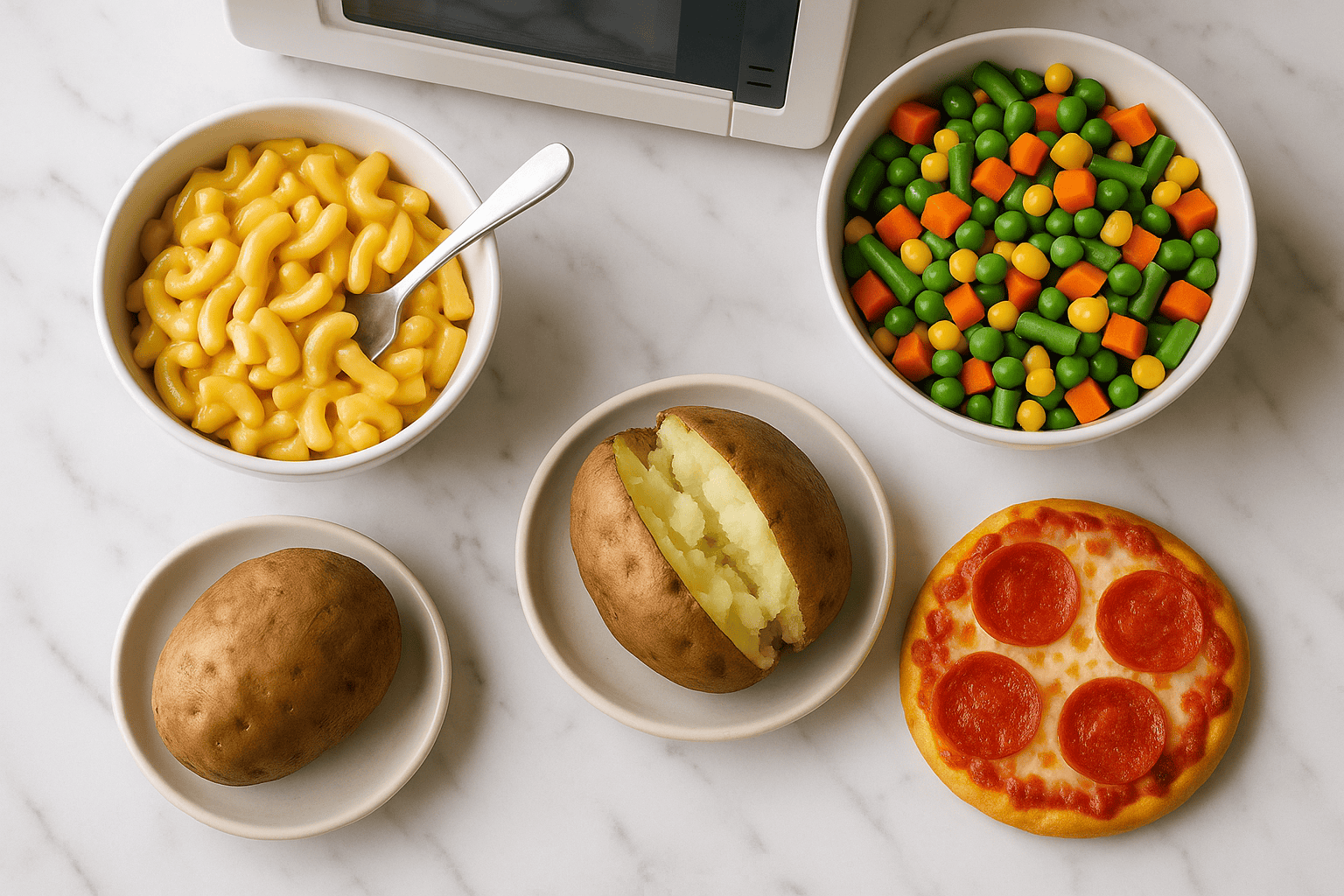Microwave Only Dinner for Dorm Room Cooking