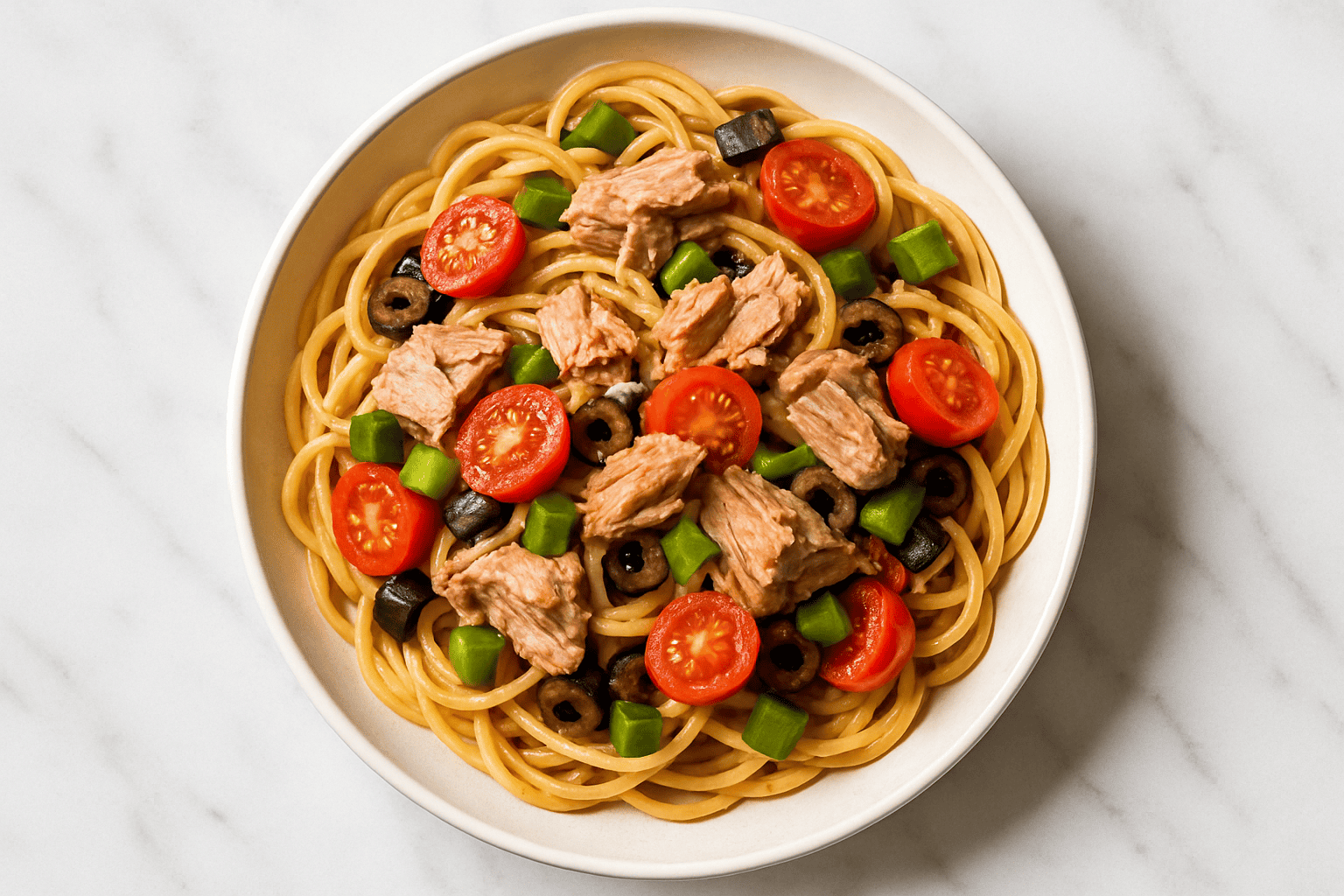 Canned Tuna Pasta Dinner