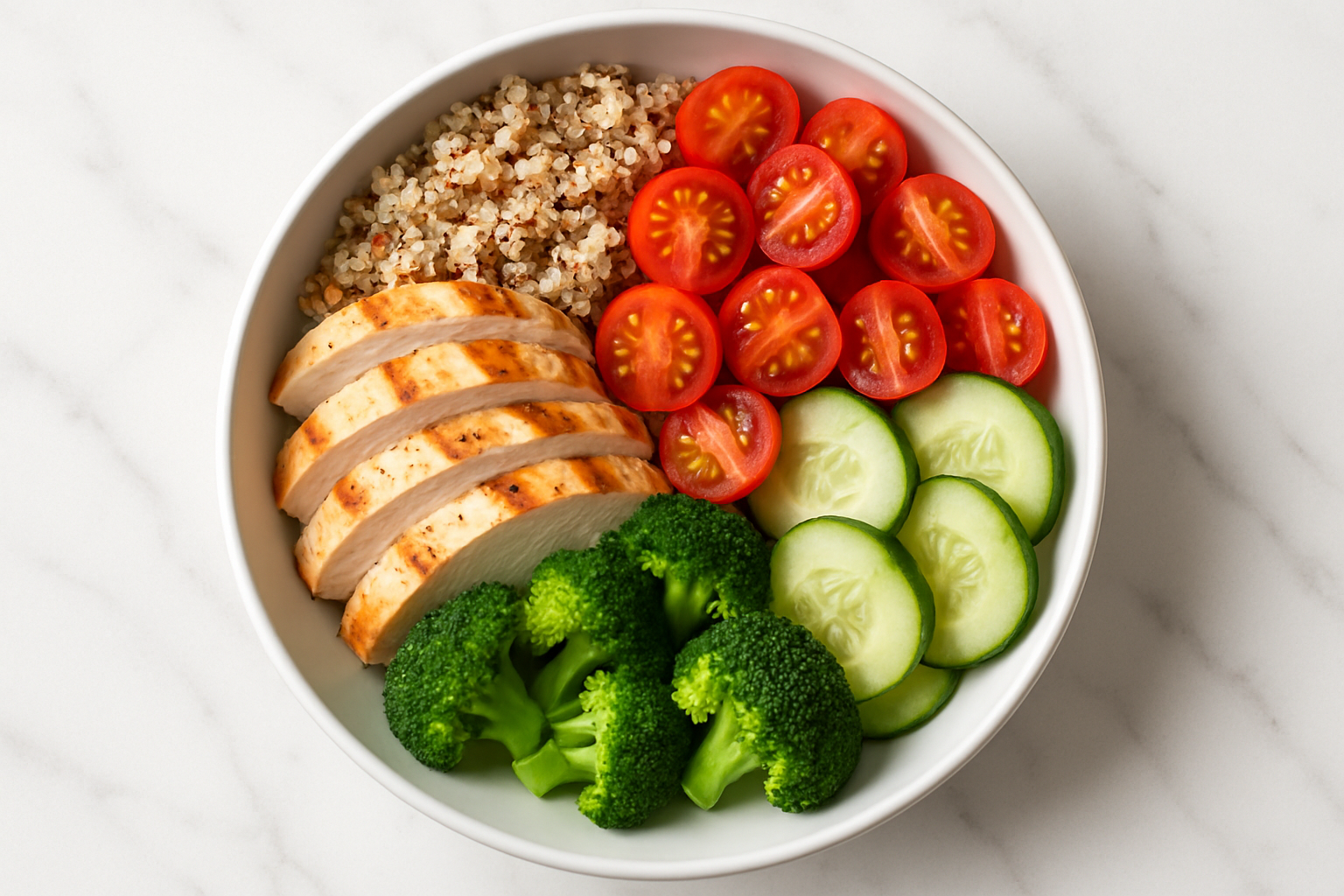 High Protein Chicken Quinoa Bowl